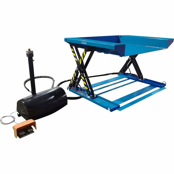 Global Industrial Floor Level Powered Lift Table, Foot Control, 48in x 50in, 2000 Lb. Cap. 293259